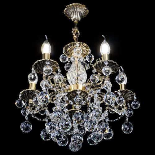 Люстра бронзовая Алфея №5/3 Шар в Магнитогорске Гусь Хрустальный