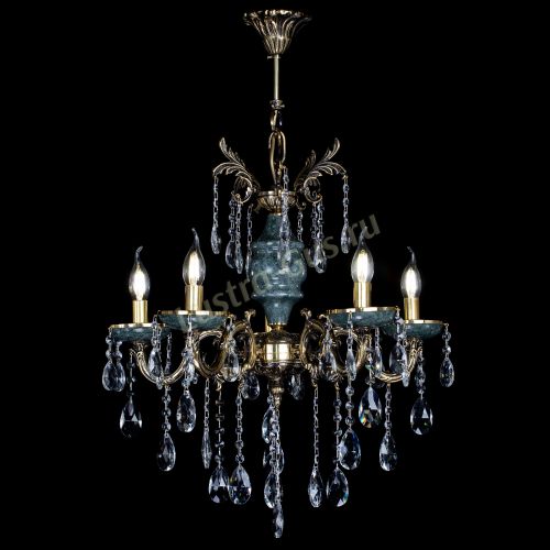 Люстра Алфея №5 "Малахит" журавлик в Магнитогорске Гусь Хрустальный