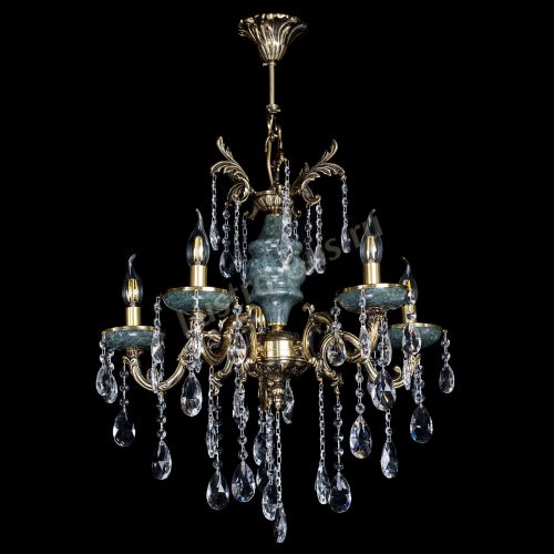 Люстра Алфея №5 "Малахит" журавлик в Магнитогорске Гусь Хрустальный