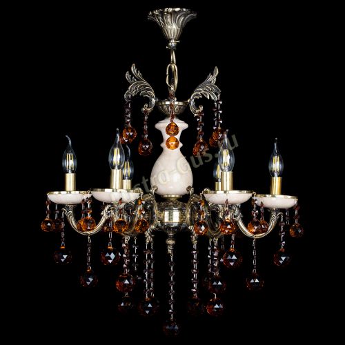 Люстра бронзовая Алфея №6 с камнем шар чайная в Магнитогорске Люстра бронзовая Алфея №6 с камнем шар чайная в Магнитогорске