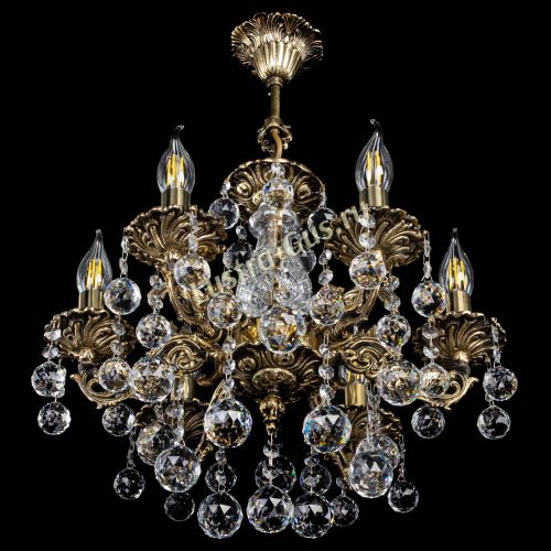 Люстра бронзовая Алфея №6/1 Шар в Магнитогорске Гусь Хрустальный