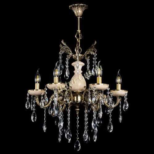 Люстра бронзовая Алфея №6 с камнем шар в Магнитогорске Гусь Хрустальный