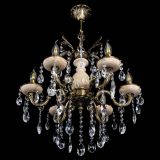 Люстра бронзовая Алфея №6 с камнем шар в Магнитогорске