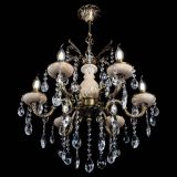 Люстра бронзовая Алфея №6 с камнем шар в Магнитогорске