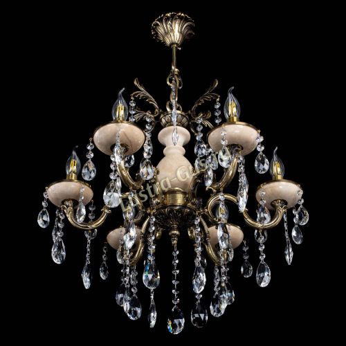 Люстра Алфея №6 с камнем журавлик в Магнитогорске Гусь Хрустальный