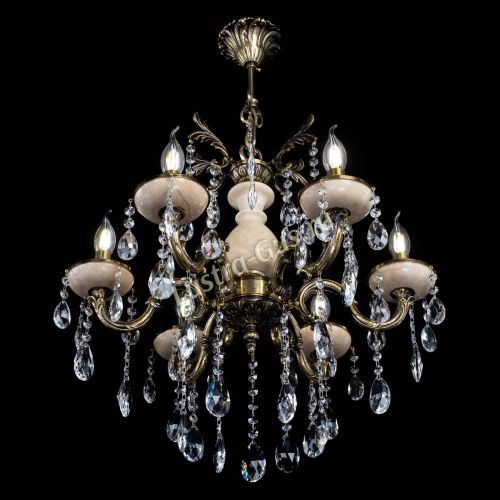 Люстра Алфея №6 с камнем журавлик в Магнитогорске Гусь Хрустальный