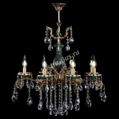 Люстра бронзовая Алфея Малахит №8 баден в Магнитогорске Гусь Хрустальный