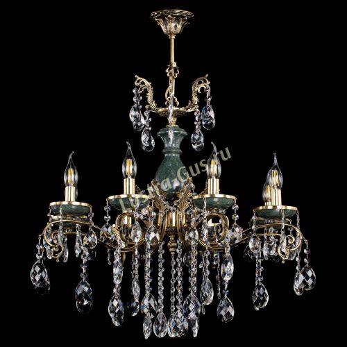 Люстра бронзовая Алфея Малахит №8 баден в Магнитогорске Гусь Хрустальный