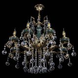 Люстра бронзовая Алфея Малахит №8 шар в Магнитогорске Люстра бронзовая Алфея Малахит №8 шар в Магнитогорске