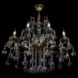 Люстра бронзовая Алфея Малахит №8 шар в Магнитогорске Люстра бронзовая Алфея Малахит №8 шар в Магнитогорске