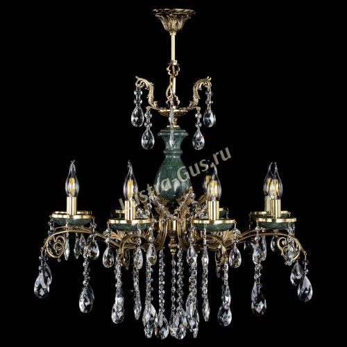 Люстра бронзовая Алфея Малахит №8 журавлик в Магнитогорске Гусь Хрустальный