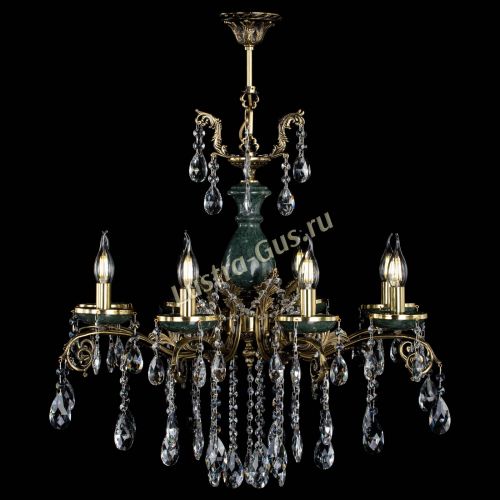 Люстра бронзовая Алфея Малахит №8 журавлик в Магнитогорске Гусь Хрустальный