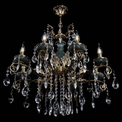 Люстра бронзовая Алфея Малахит №8 журавлик в Магнитогорске Гусь Хрустальный