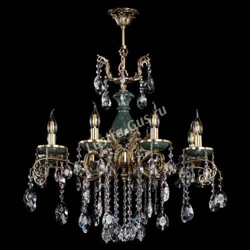 Люстра бронзовая Алфея Малахит №8 звездочка в Магнитогорске Гусь Хрустальный