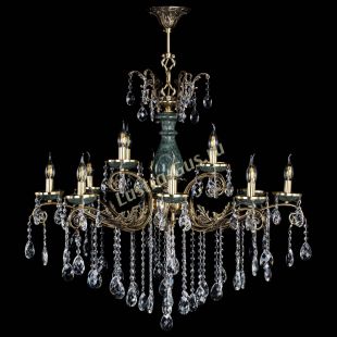 Бронзовая люстра Люстра бронзовая Алфея Малахит №12 баден