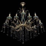 Люстра бронзовая Алфея Малахит №12 шар черная в Магнитогорске