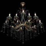 Люстра бронзовая Алфея Малахит №12 шар черная в Магнитогорске