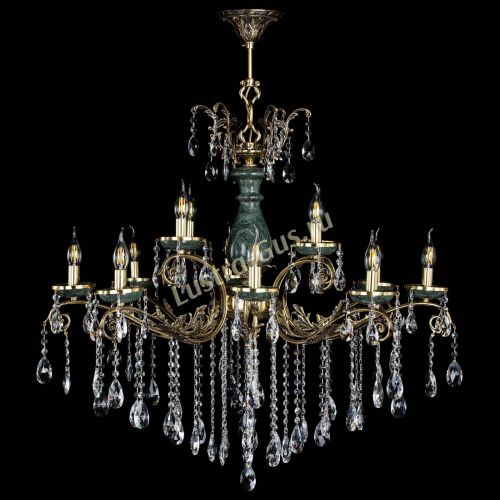 Люстра бронзовая Алфея Малахит №12 журавлик в Магнитогорске Люстра бронзовая Алфея Малахит №12 журавлик в Магнитогорске