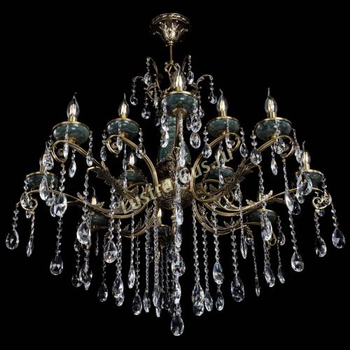 Люстра бронзовая Алфея Малахит №12 журавлик в Магнитогорске Гусь Хрустальный