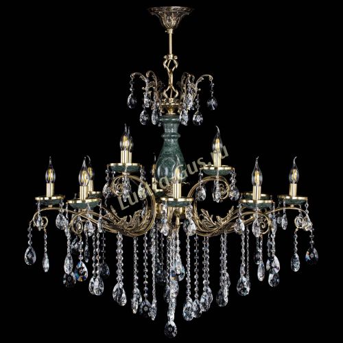 Люстра бронзовая Алфея Малахит №12 звездочка в Магнитогорске Люстра бронзовая Алфея Малахит №12 звездочка в Магнитогорске