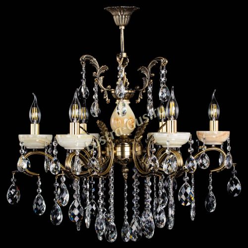 Люстра бронзовая Алфея Оникс №6/2 баден в Магнитогорске Гусь Хрустальный