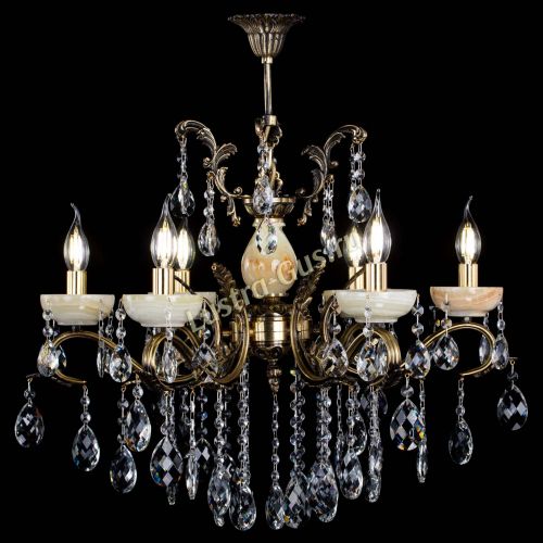 Люстра бронзовая Алфея Оникс №6/2 баден в Магнитогорске Гусь Хрустальный