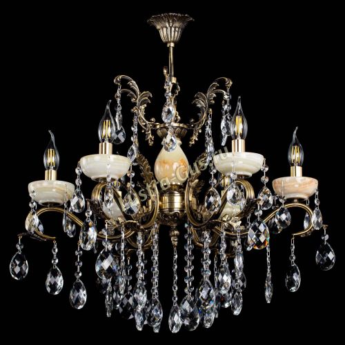 Люстра бронзовая Алфея Оникс №6/2 баден в Магнитогорске Гусь Хрустальный