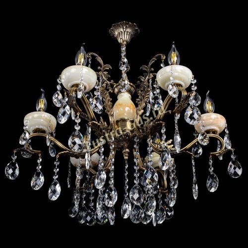 Люстра бронзовая Алфея Оникс №6/2 баден в Магнитогорске Гусь Хрустальный