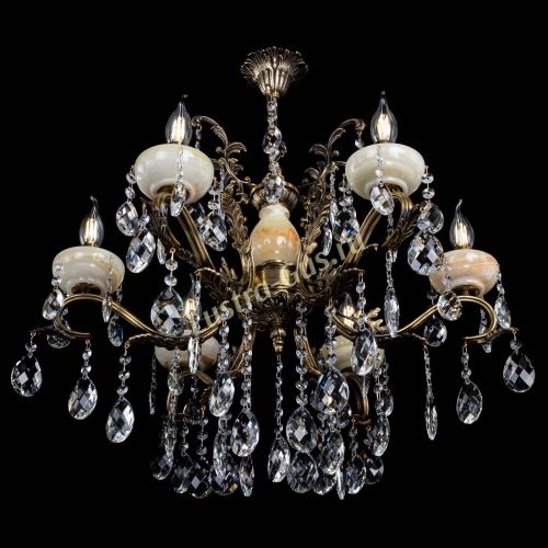 Люстра бронзовая Алфея Оникс №6/2 баден в Магнитогорске Гусь Хрустальный