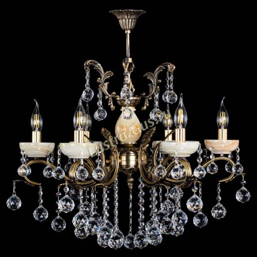 Люстра бронзовая Алфея Оникс №6/2 шар в Магнитогорске Гусь Хрустальный