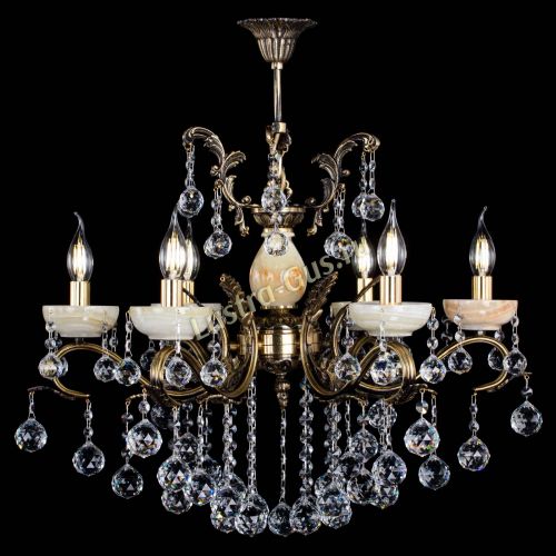 Люстра бронзовая Алфея Оникс №6/2 шар в Магнитогорске Гусь Хрустальный