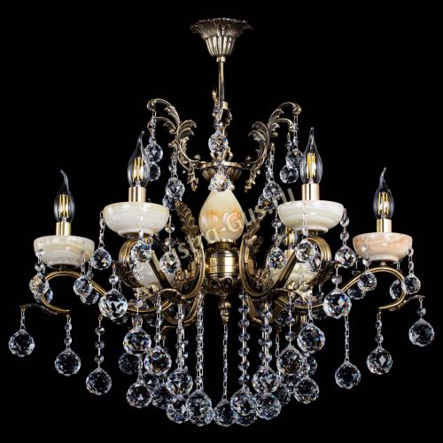 Люстра бронзовая Алфея Оникс №6/2 шар в Магнитогорске Гусь Хрустальный