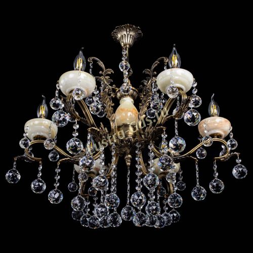 Люстра бронзовая Алфея Оникс №6/2 шар в Магнитогорске Гусь Хрустальный