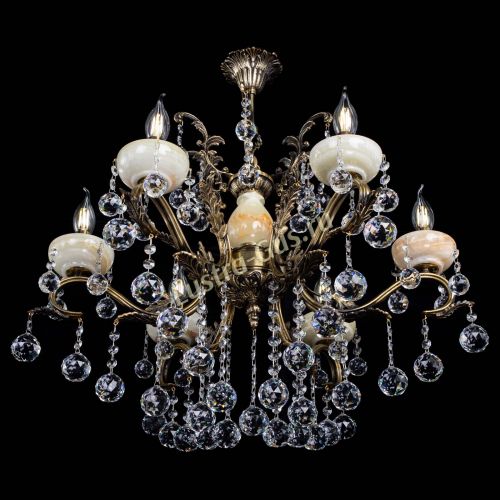 Люстра бронзовая Алфея Оникс №6/2 шар в Магнитогорске Гусь Хрустальный