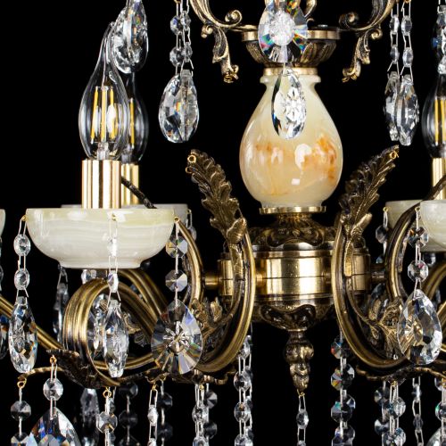 Люстра бронзовая Алфея Оникс №6/2 звездочка в Магнитогорске Гусь Хрустальный