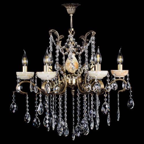 Люстра бронзовая Алфея Оникс №6 баден в Магнитогорске Гусь Хрустальный