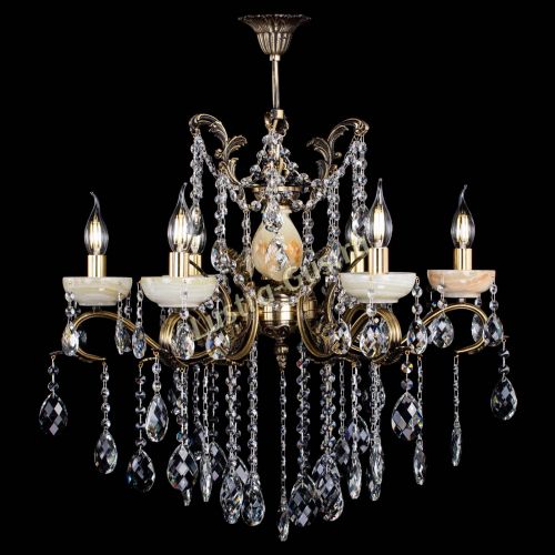 Люстра бронзовая Алфея Оникс №6 баден в Магнитогорске Гусь Хрустальный