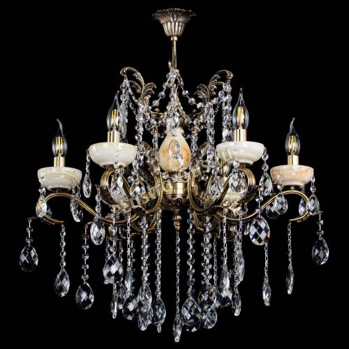 Люстра бронзовая Алфея Оникс №6 баден в Магнитогорске Гусь Хрустальный