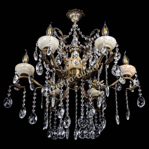 Люстра бронзовая Алфея Оникс №6 баден в Магнитогорске Гусь Хрустальный