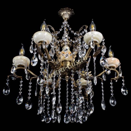 Люстра бронзовая Алфея Оникс №6 шар в Магнитогорске Гусь Хрустальный