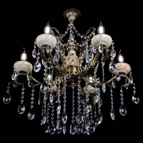 Люстра бронзовая Алфея Оникс №6 шар в Магнитогорске Гусь Хрустальный