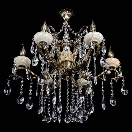 Люстра бронзовая Алфея Оникс №6 журавлик в Магнитогорске Гусь Хрустальный