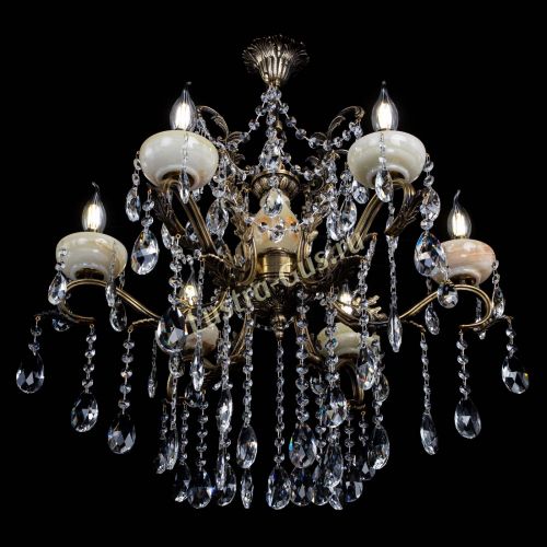 Люстра бронзовая Алфея Оникс №6 журавлик в Магнитогорске Гусь Хрустальный