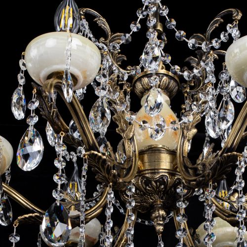 Люстра бронзовая Алфея Оникс №6 журавлик в Магнитогорске Гусь Хрустальный