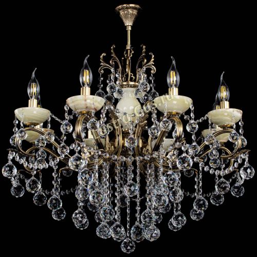 Люстра бронзовая Алфея Оникс №8 шары в Магнитогорске Гусь Хрустальный