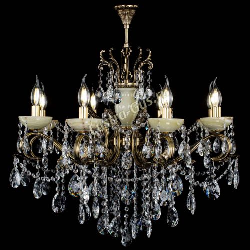 Люстра бронзовая Алфея Оникс №8 звездочка в Магнитогорске Гусь Хрустальный