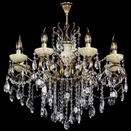 Люстра бронзовая Алфея Оникс №8 звездочка в Магнитогорске Гусь Хрустальный