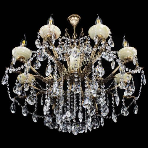 Люстра бронзовая Алфея Оникс №8 звездочка в Магнитогорске Гусь Хрустальный