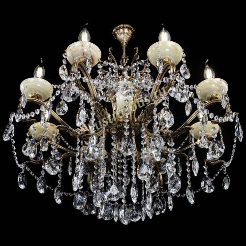 Люстра бронзовая Алфея Оникс №8 звездочка в Магнитогорске Гусь Хрустальный