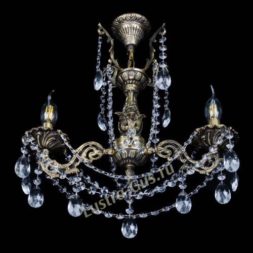 Бронзовая люстра Ариадна №2 Журавлик в Магнитогорске Гусь Хрустальный